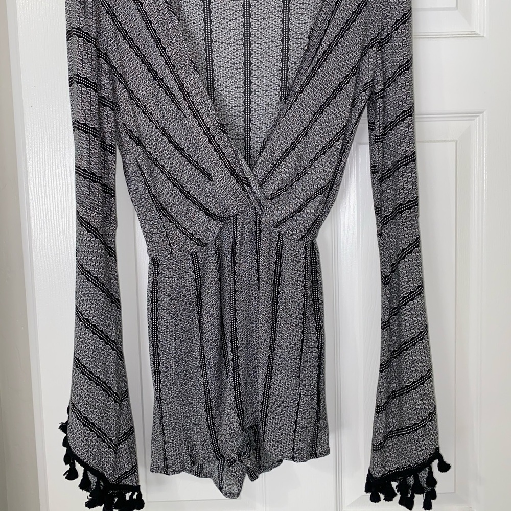 Black and white romper